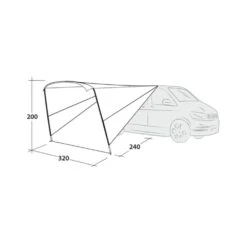 Outwell Touring Canopy Poled -Out Door World 111252 touring canopy drawing perspective2