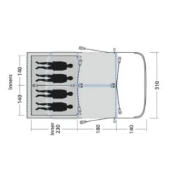 Outwell Springville 4SA Tent 17 Outwell Springville 4SA Tent -Out Door World 111275 springville 4sa drawing floorplan3