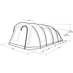 Outwell Phoenix 6+2 Tent (2025) -Out Door World 111462 phoenix 6 2 drawing perspective2