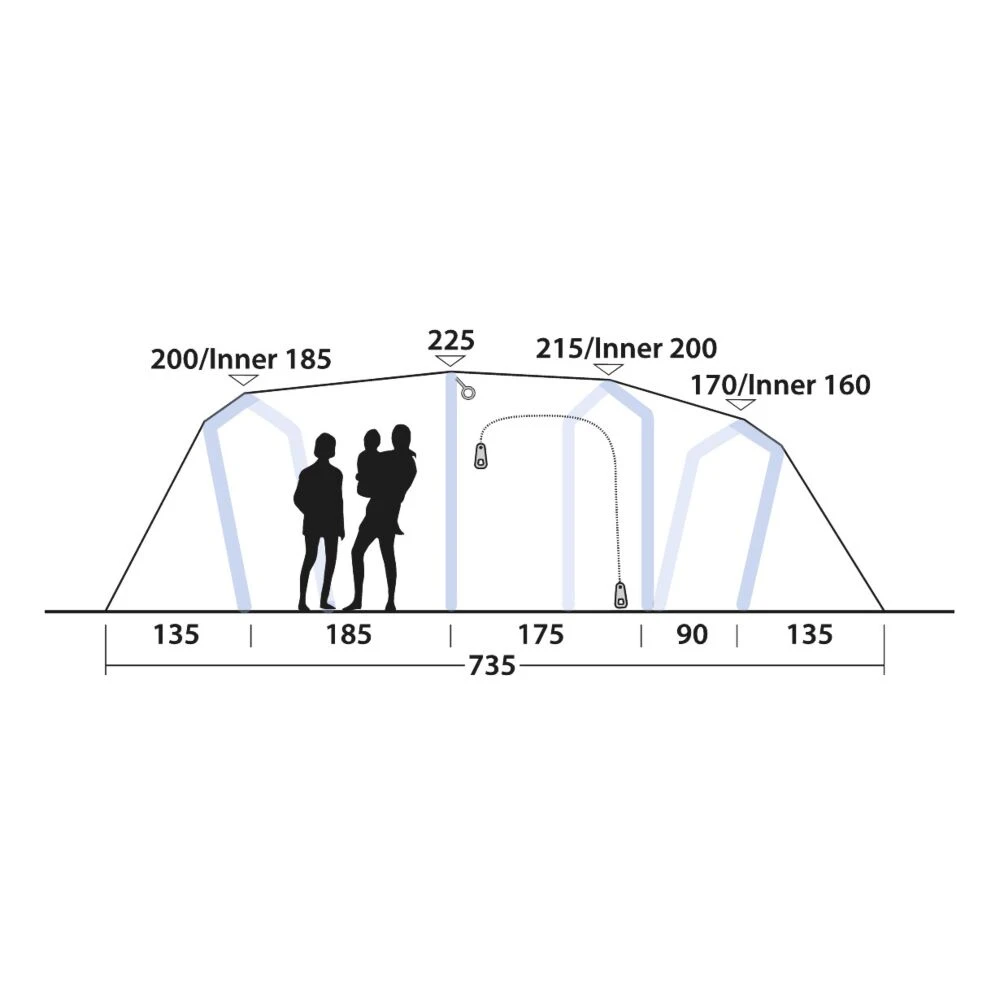 Outwell Hartford 6 Air Tent (2025) 6 Outwell Hartford 6 Air Tent (2025) - Image 6
