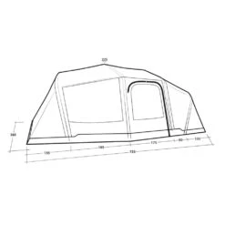 Outwell Hartford 6 Air Tent (2025) 19 Outwell Hartford 6 Air Tent (2025) -Out Door World 111468 hartford 6 air drawing perspective2