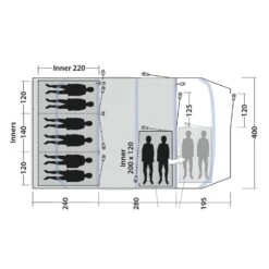 Outwell Tennessee 6+2 Air Tent (2025) -Out Door World 111470 tennessee 6 2 air drawing floorplan3