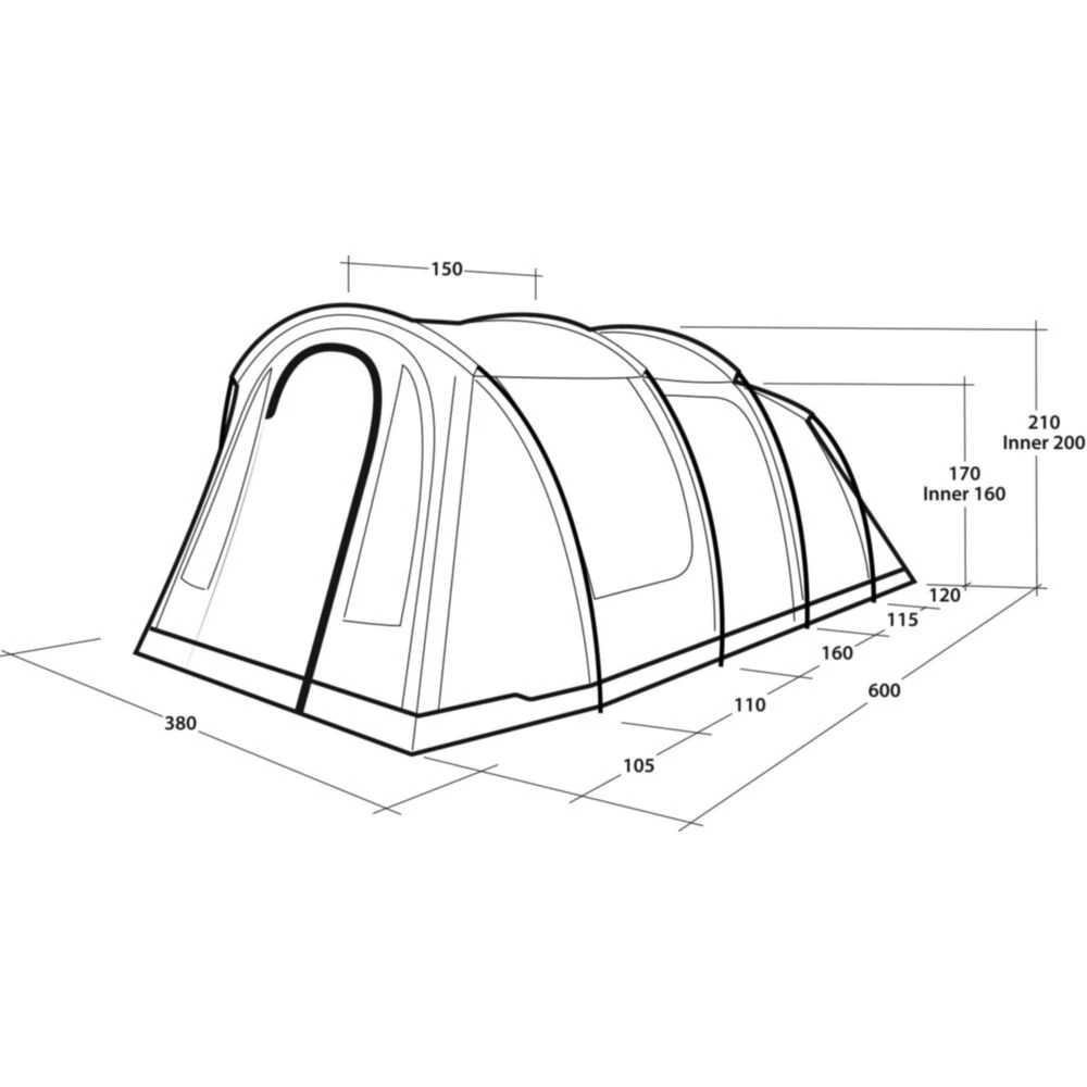 Outwell Rockwell 6 Tent (2025) 6 Outwell Rockwell 6 Tent (2025) - Image 6