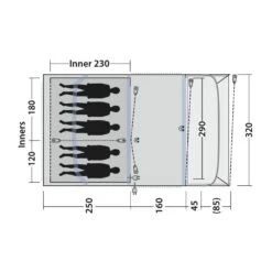 Outwell Flagstaff 5 Air Tent (2025) 18 Outwell Flagstaff 5 Air Tent (2025) -Out Door World 111488 flagstaff 5 air drawing floorplan3