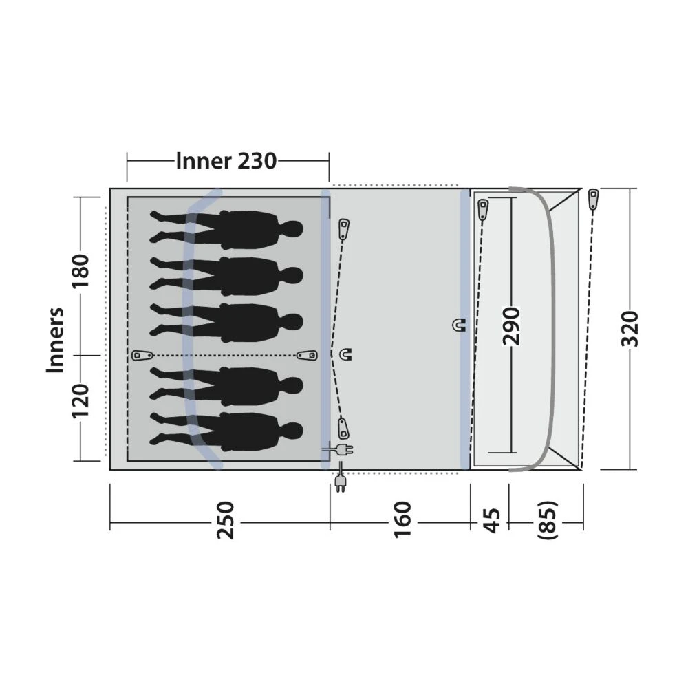 Outwell Flagstaff 5 Air Tent (2025) 7 Outwell Flagstaff 5 Air Tent (2025) - Image 7