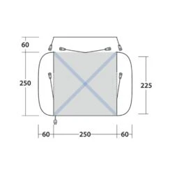 Outwell Daytona Air Awning (175-200cm) (2025) 18 Outwell Daytona Air Awning (175-200cm) (2025) -Out Door World 111501 daytona air drawing floorplan3