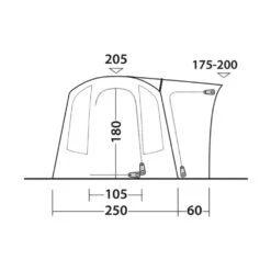 Outwell Daytona Air Awning (175-200cm) (2025) 20 Outwell Daytona Air Awning (175-200cm) (2025) -Out Door World 111501 daytona air drawing other5