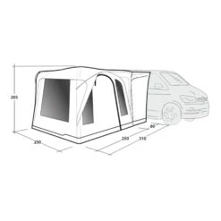 Outwell Daytona Air Awning (175-200cm) (2025) 21 Outwell Daytona Air Awning (175-200cm) (2025) -Out Door World 111501 daytona air drawing perspective2