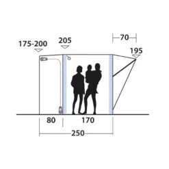 Outwell Santa Monica Air Awning (175-200cm) (2025) 18 Outwell Santa Monica Air Awning (175-200cm) (2025) -Out Door World 111502 santa monica air drawing other5