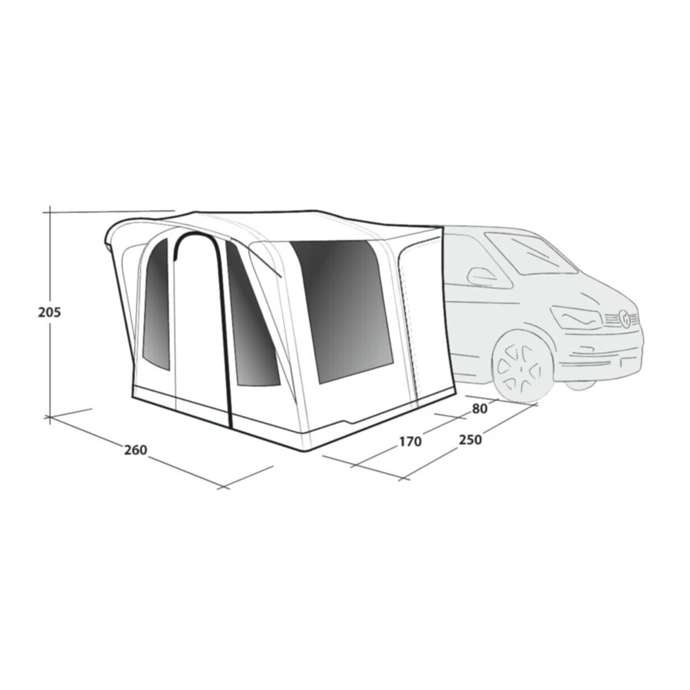 Outwell Santa Monica Air Awning (175-200cm) (2025) 7 Outwell Santa Monica Air Awning (175-200cm) (2025) - Image 7