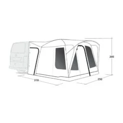 Outwell Pine Hills Awning (175-200cm) (2025) -Out Door World 111505 pine hills drawing perspective2