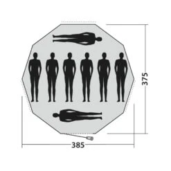 Easy Camp Moonlight Tipi Tent -Out Door World 120381 moonlight tipi drawing floorplan3