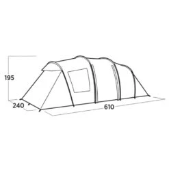 Easy Camp Leka Twin 6 Tent (2025) -Out Door World 120492 leka twin 6 drawing perspective2