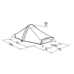 Robens Starlight 2 Exp Tent (2025) -Out Door World 130404 starlight 2 exp drawing perspective2