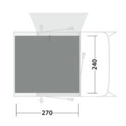 Outwell Cozy Carpet Talladega Air (240 X 270cm) 10 Outwell Cozy Carpet Talladega Air (240 X 270cm) -Out Door World 171142 cozy carpet talladega air drawing floorplan2