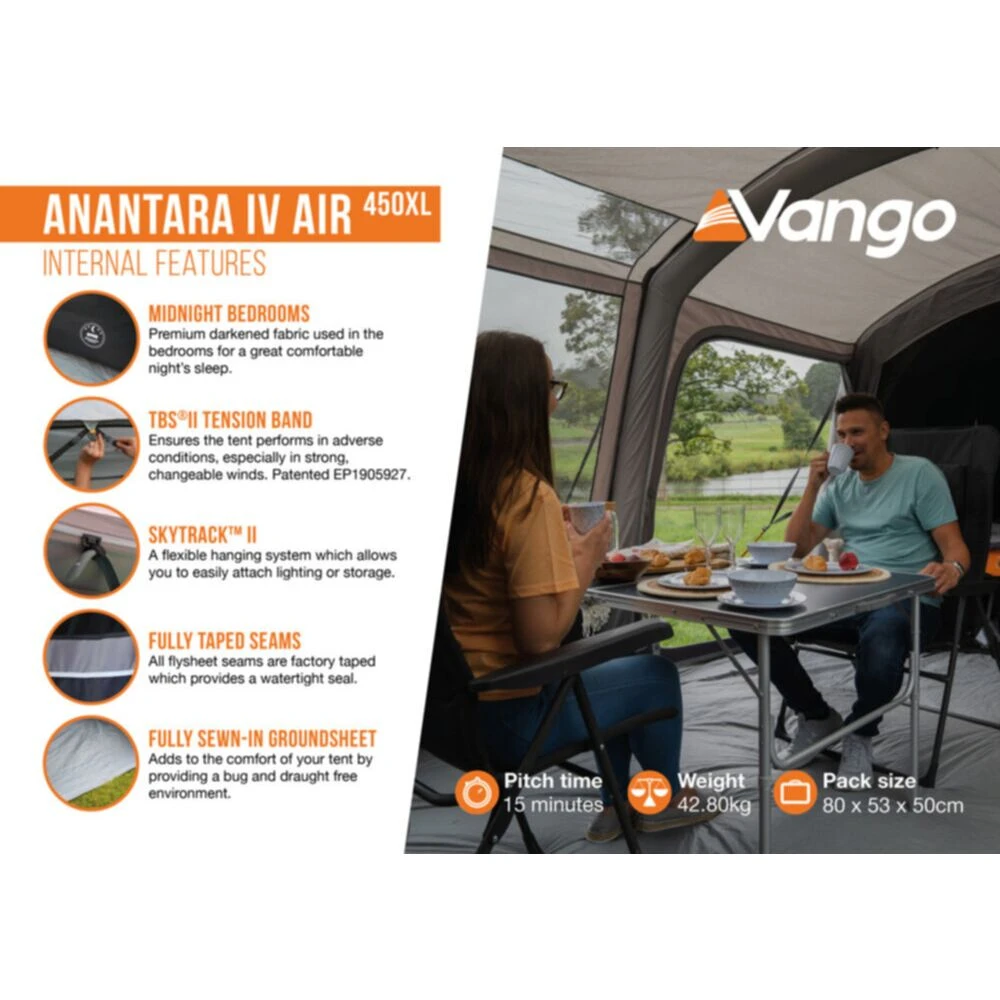 Vango Airbeam Vango Anantara IV 450xl Air Tent 13 Vango Airbeam Vango Anantara IV 450xl Air Tent - Image 13