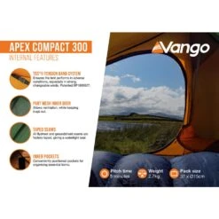 Vango Apex Compact 300 Tent (2025) 32 Vango Apex Compact 300 Tent (2025) -Out Door World apex compact 3002 lowres