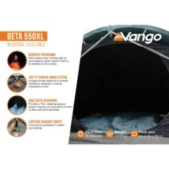 Vango Beta 550xl Tent (Mineral Green) 15 Vango Beta 550xl Tent (Mineral Green) -Out Door World beta 550xl infographic internal medium