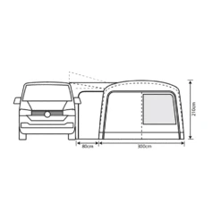 Outdoor Revolution Cayman Combo Air Mid Driveaway Awning (210-255cm) 15 Outdoor Revolution Cayman Combo Air Mid Driveaway Awning (210-255cm) -Out Door World cayman combo 2