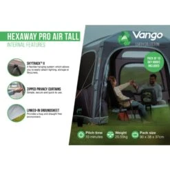 Vango Airbeam Vango Hexaway Pro Air Tall Awning 26 Vango Airbeam Vango Hexaway Pro Air Tall Awning -Out Door World hexaway pro air tall2 1