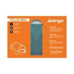 Vango Stellar Single Sleeping Bag (Oasis) -Out Door World stellar single oasis infographic lowres small