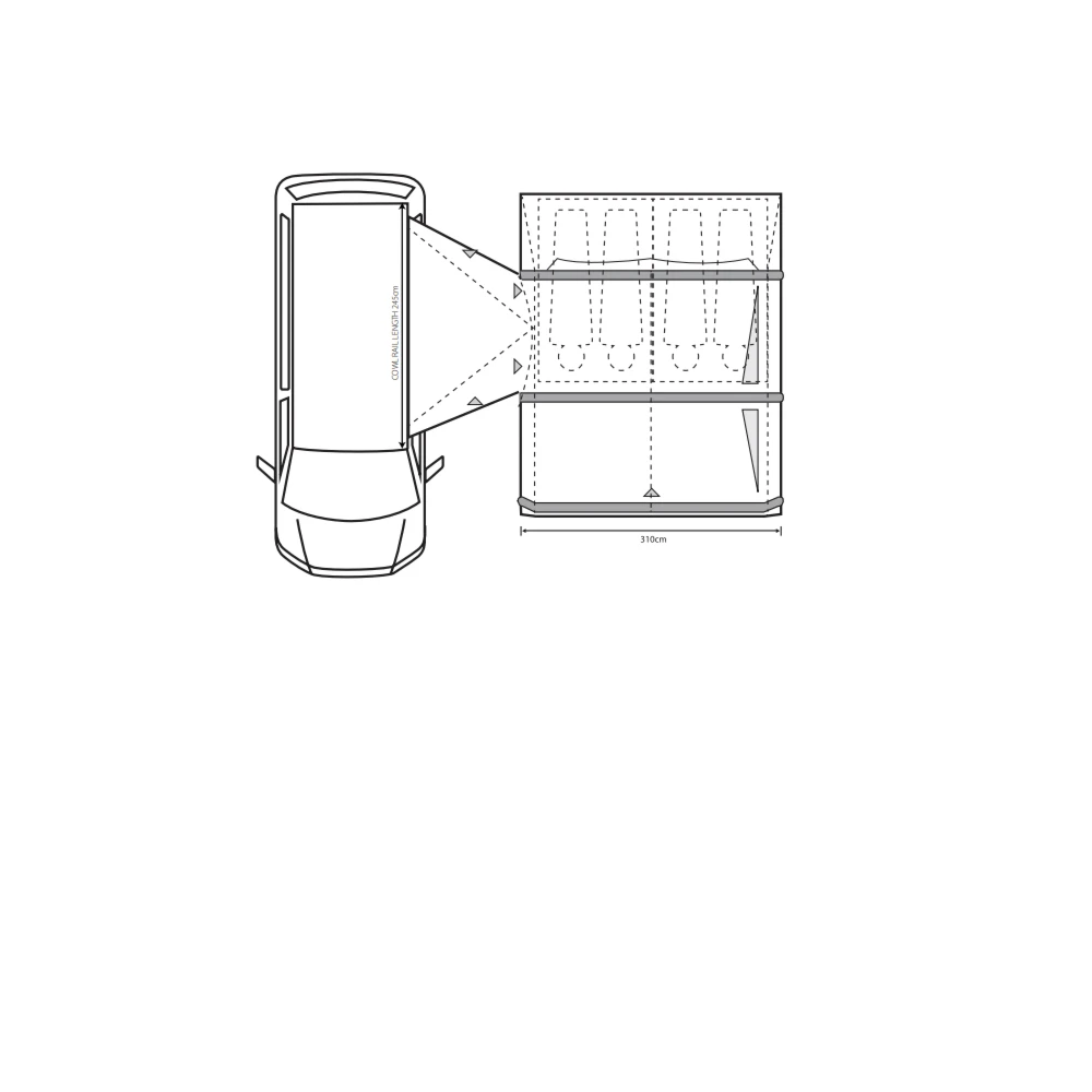 Outdoor Revolution Movelite T3E High Awning (255-305cm) 5 Outdoor Revolution Movelite T3E High Awning (255-305cm) - Image 5