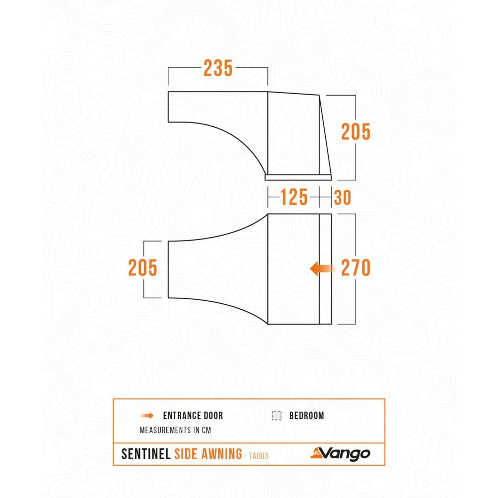 Vango Experience Side Awning (TA003) (Deep Blue) - Image 2