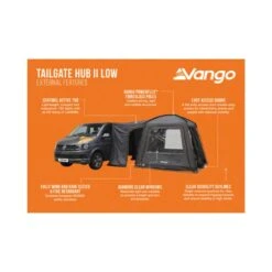 Vango Tailgate Hub II Low Poled Awning (2025) -Out Door World tailgate hub infographic lowres small