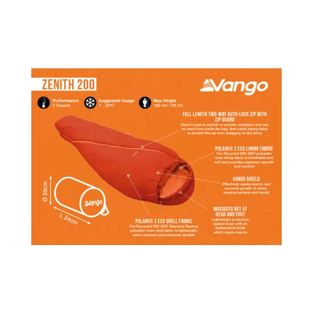 Vango Zenith 200 Sleeping Bag 3 Vango Zenith 200 Sleeping Bag - Image 3